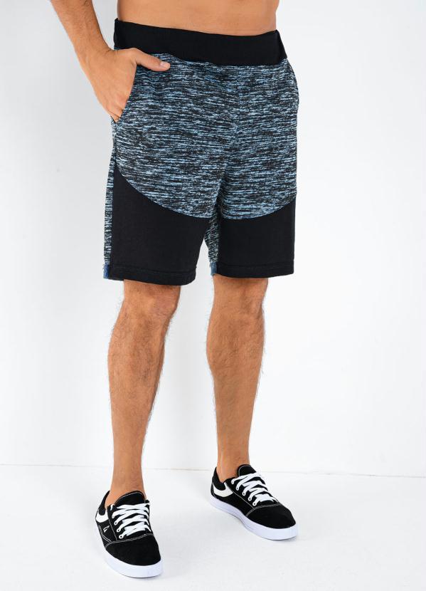 Moda Pop - Bermuda Mecla Azul com Bolsos 3