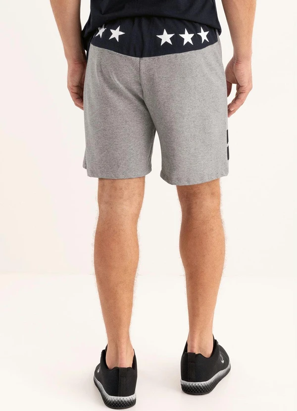 Moda Pop - Bermuda Mescla e Preta com Listras e Estrela 2