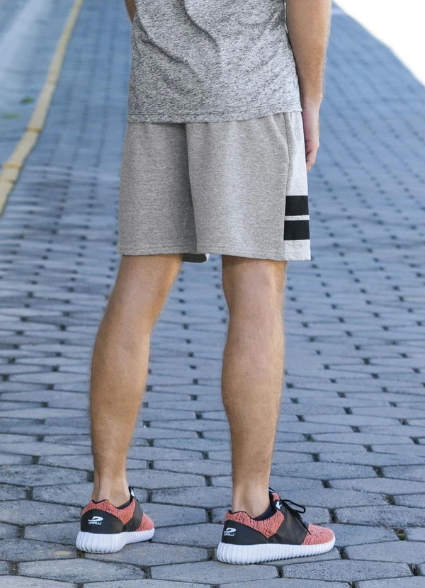 Moda Pop - Bermuda Mescla e Preta com Listras e Estrela 4