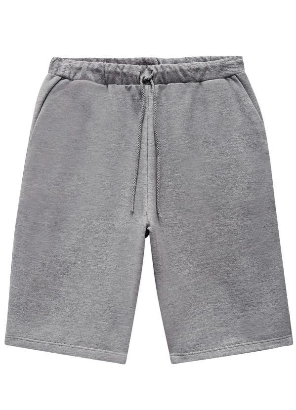 Malwee - Bermuda Mescla Escuro Comfort em Moletom