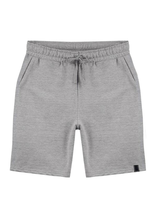 Rezzato - Bermuda Moletom Adulto Masculino Cinza