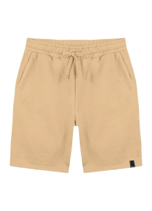 Outlet - Bermuda Moletom Adulto Masculino Marrom - OUTLET