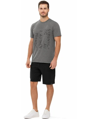 Outlet - Bermuda Moletom Adulto Masculino Preto - OUTLET
