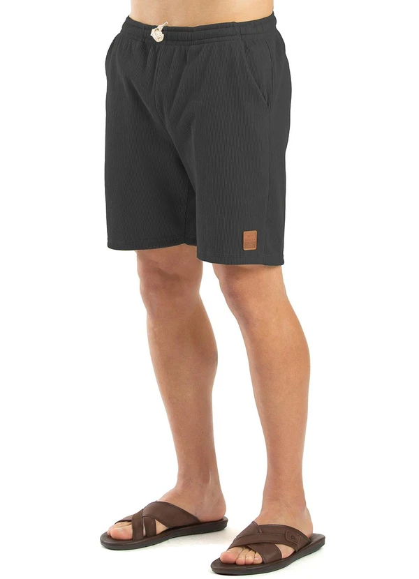 Biogás - Bermuda Moletom Gorgurao Preto