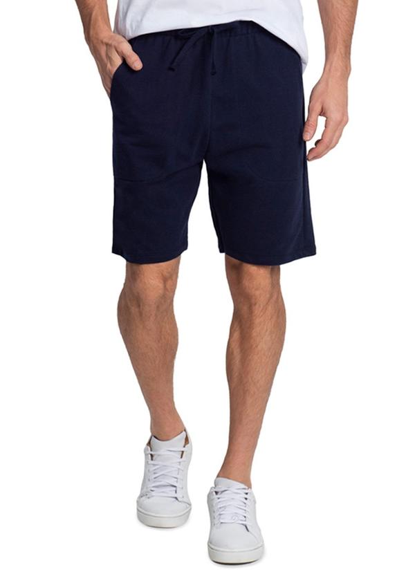 Diametro - Bermuda Moletom Masculina Azul