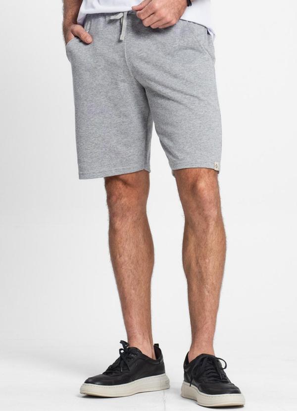 Rovitex - Bermuda Moletom Masculina Cinza