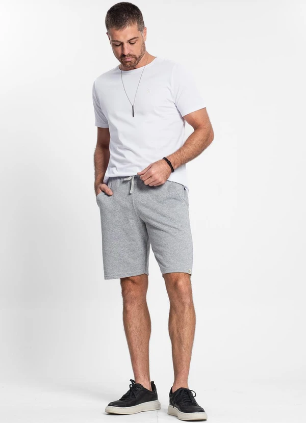 Rovitex - Bermuda Moletom Masculina Cinza 3