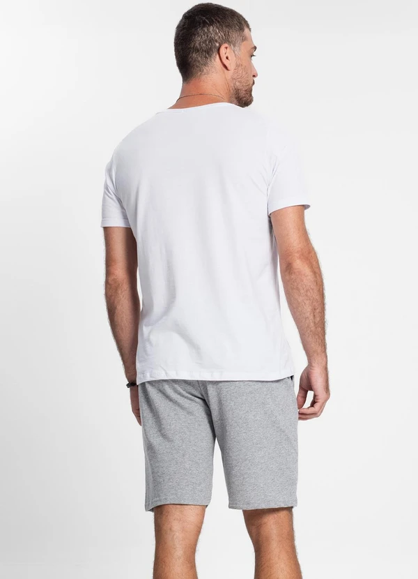 Rovitex - Bermuda Moletom Masculina Cinza 4