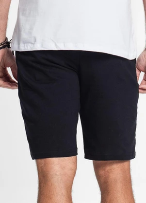 Rovitex - Bermuda Moletom Masculina Preto - ROVITEX