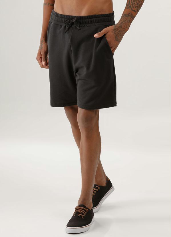 Just Basic - Bermuda Moletom Masculina Preto