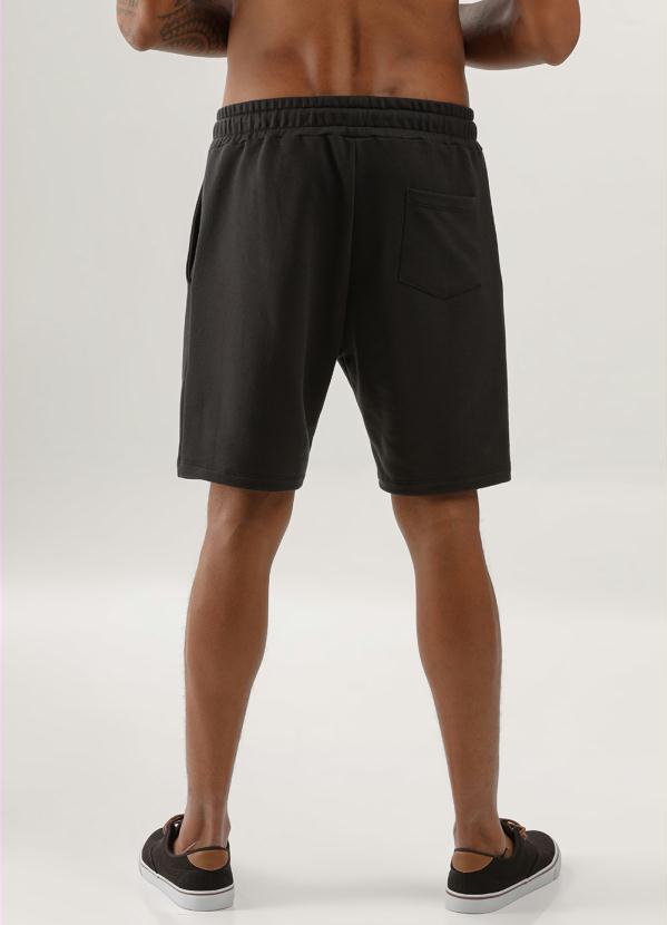 Just Basic - Bermuda Moletom Masculina Preto 2