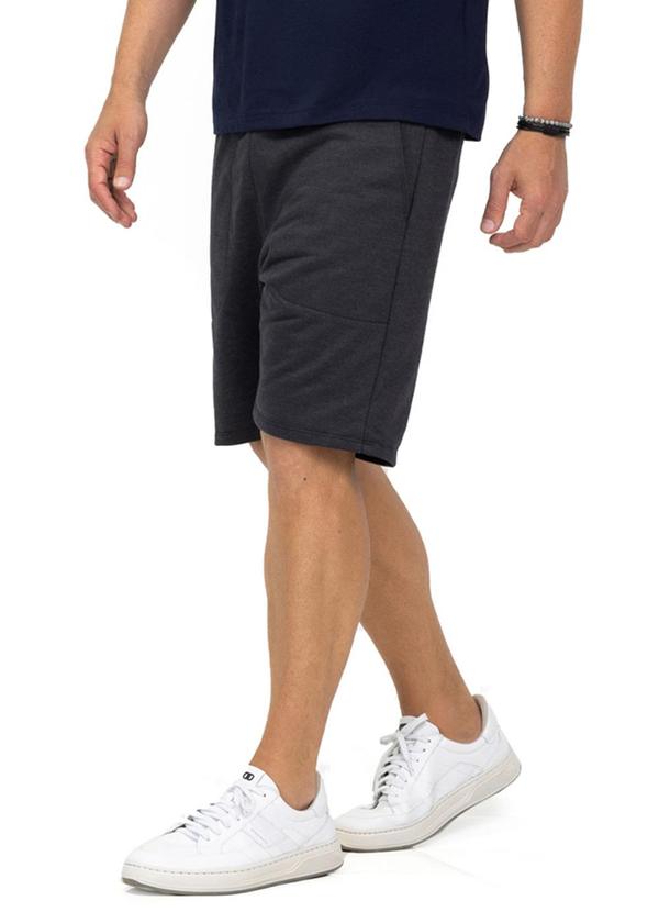 Diametro - Bermuda Moletom Masculina Preto