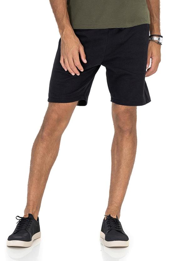 Diametro - Bermuda Moletom Masculina Preto