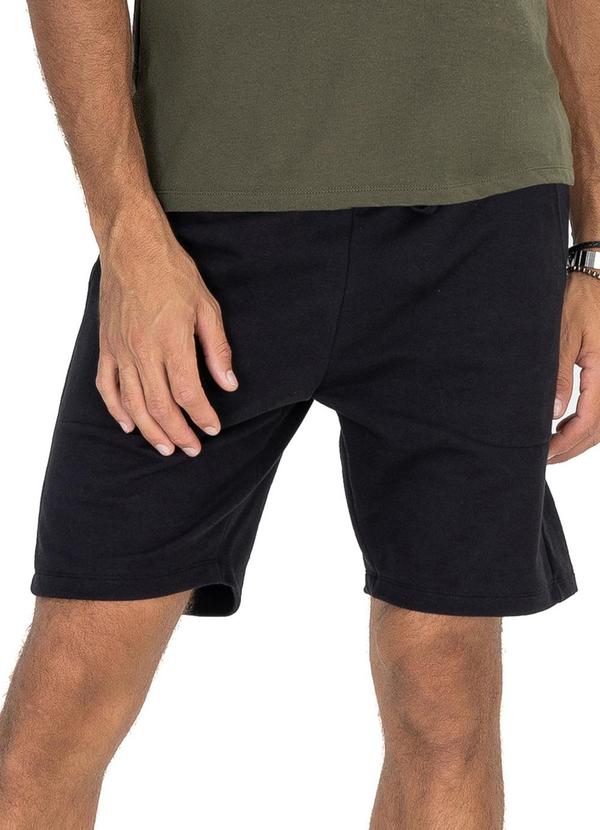 Diametro - Bermuda Moletom Masculina Preto 3