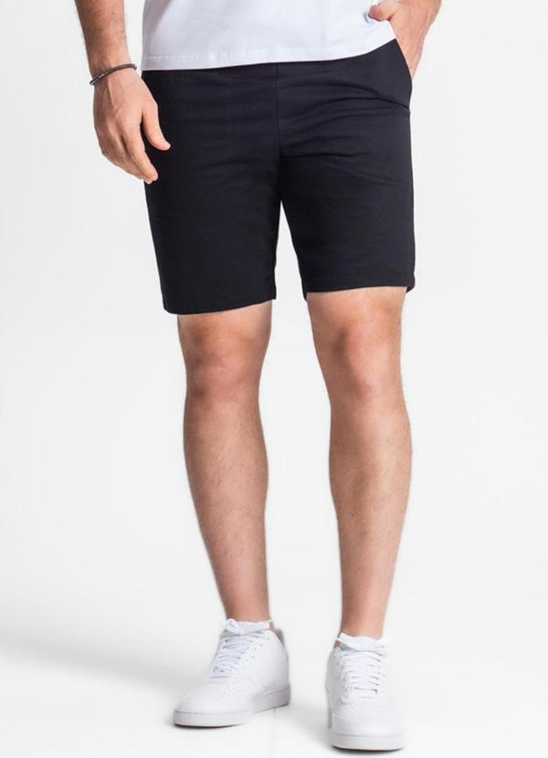 Diametro - Bermuda Moletom Masculina Preto