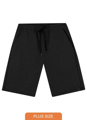 Biogás - Bermuda Moletom P.A Preto - BIOGÁS