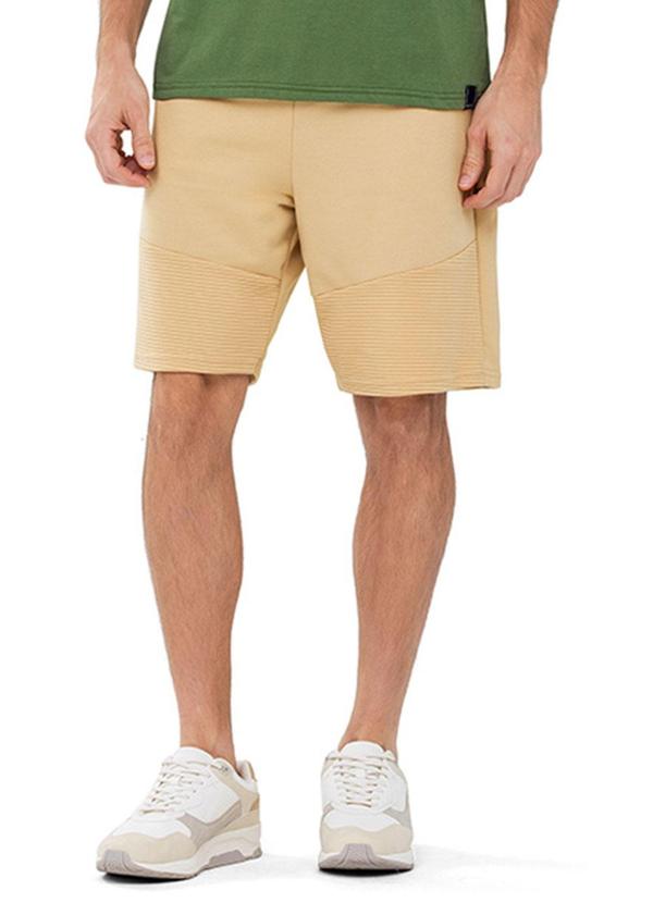 Rezzato - Bermuda Moletom Texturizada Adulto Marrom 1