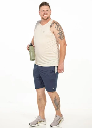 Decoy - Bermuda Plus Size com Bolso Azul - DECOY