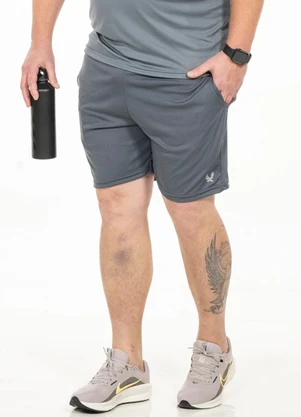 Decoy - Bermuda Plus Size com Bolso Cinza - DECOY