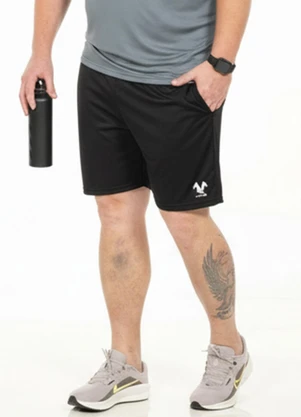 Decoy - Bermuda Plus Size com Bolso Preto - DECOY