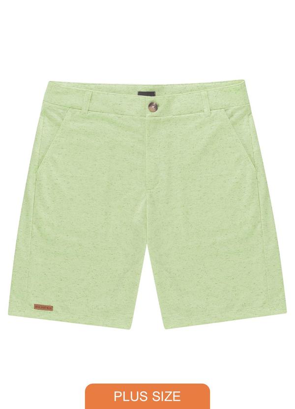 Diametro - Bermuda Plus Size em Moletinho Verde