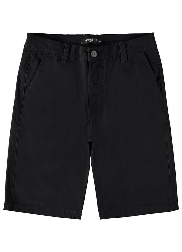 Enfim - Bermuda Preta Chino em Sarja