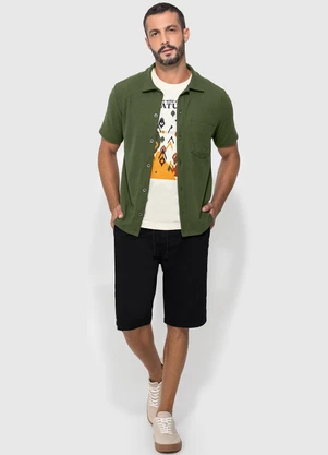 Enfim - Bermuda Preta Chino Jeans - ENFIM
