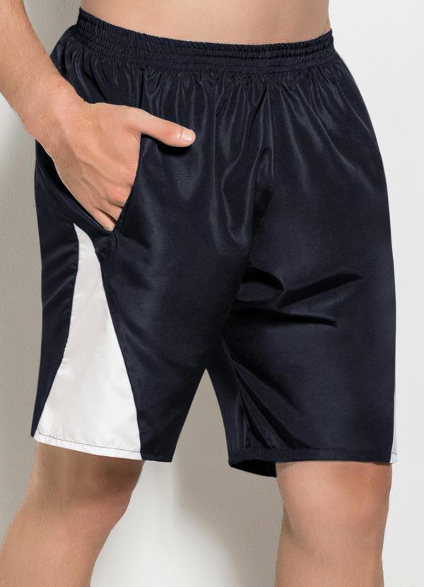 Outlet - Bermuda Preta e Branca com Bolsos e Recortes 5