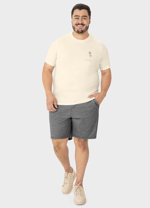 Malwee Plus - Bermuda Preto Comfort em Moletom 2