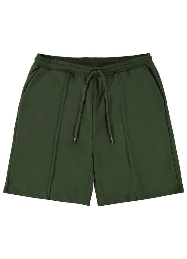 Enfim - Bermuda Relaxed Fit em Moletom Verde