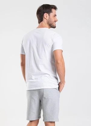 Rovitex - Bermuda Sarja Elástico e Bolsos Shift Cinza - ROVITEX