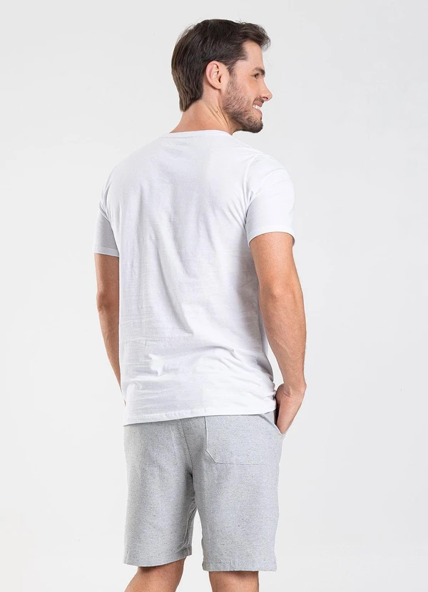 Rovitex - Bermuda Sarja Elástico e Bolsos Shift Cinza 2