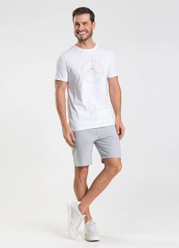 Rovitex - Bermuda Sarja Elástico e Bolsos Shift Cinza 3