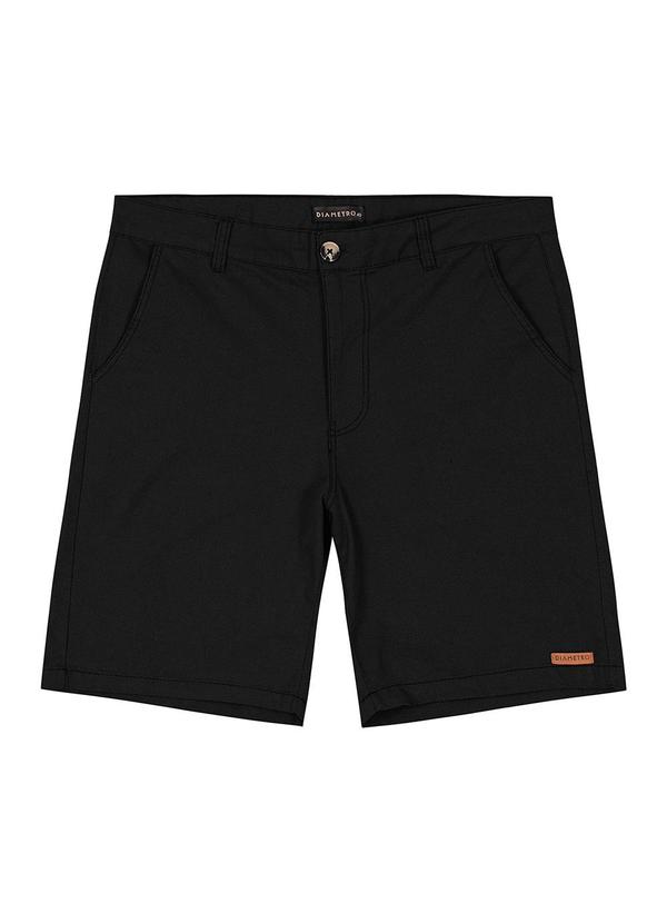 Diametro - Bermuda Sarja Masculina Preto