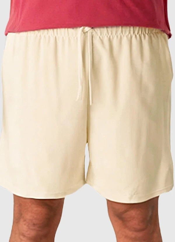 Malwee - Bermuda Slim em Microfibra Off White