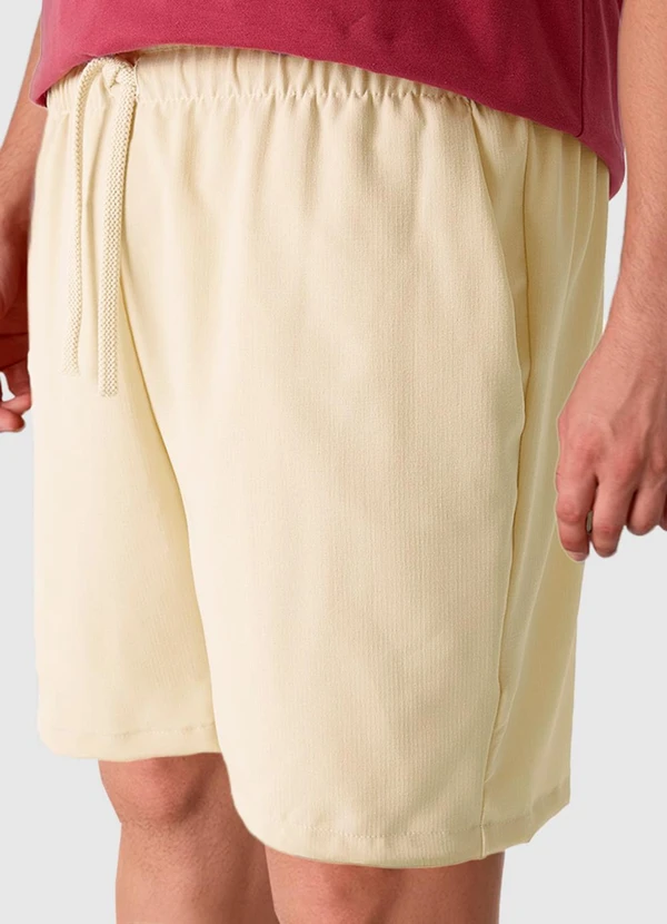 Malwee - Bermuda Slim em Microfibra Off White 4