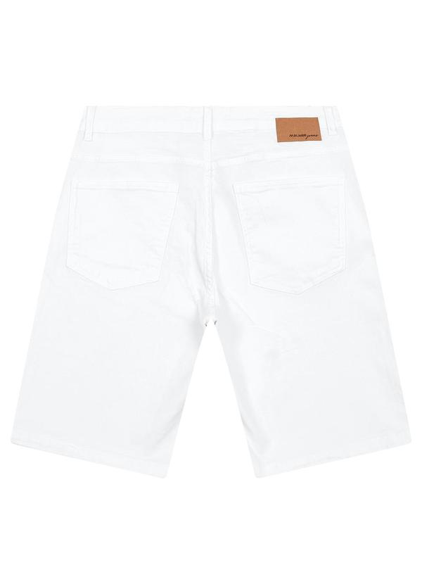 Malwee - Bermuda Slim em Sarja Stretch Branco 2
