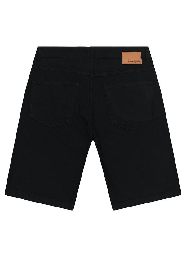 Malwee - Bermuda Slim em Sarja Stretch Preto 2
