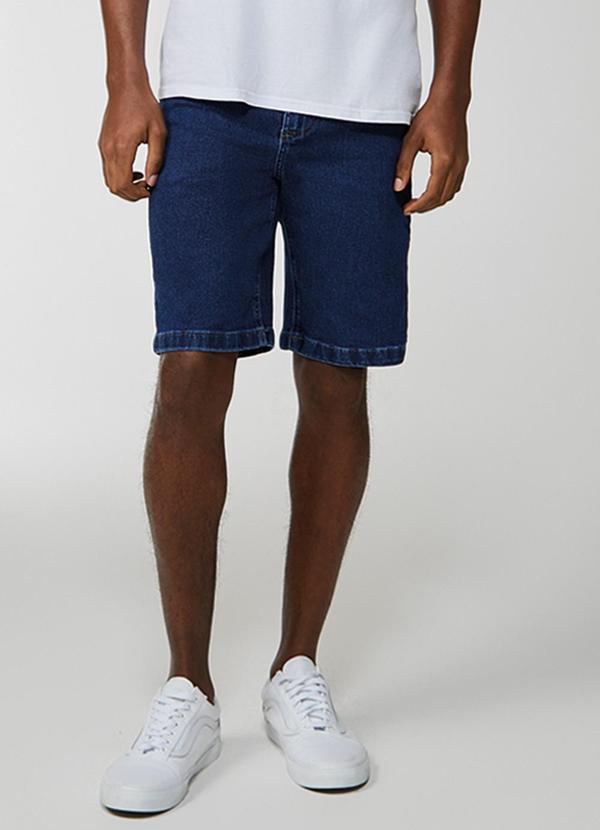 Enfim - Bermuda Slim Jeans Masculino Azul Escuro