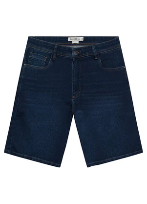 Malwee - Bermuda Slim Jeans Moletom Azul Escuro - MALWEE