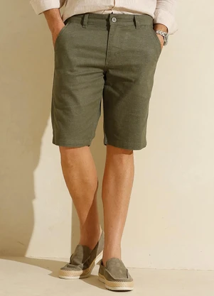Rafree - Bermuda Slim Masc Jerry Plus Verde Militar - RAFREE