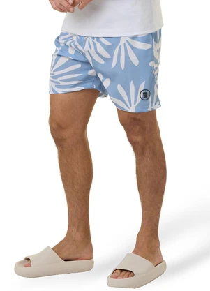 Outlet - Bermuda Sublimada Tactel Flow Azul - OUTLET