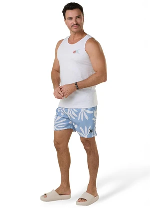 Outlet - Bermuda Sublimada Tactel Flow Azul - OUTLET