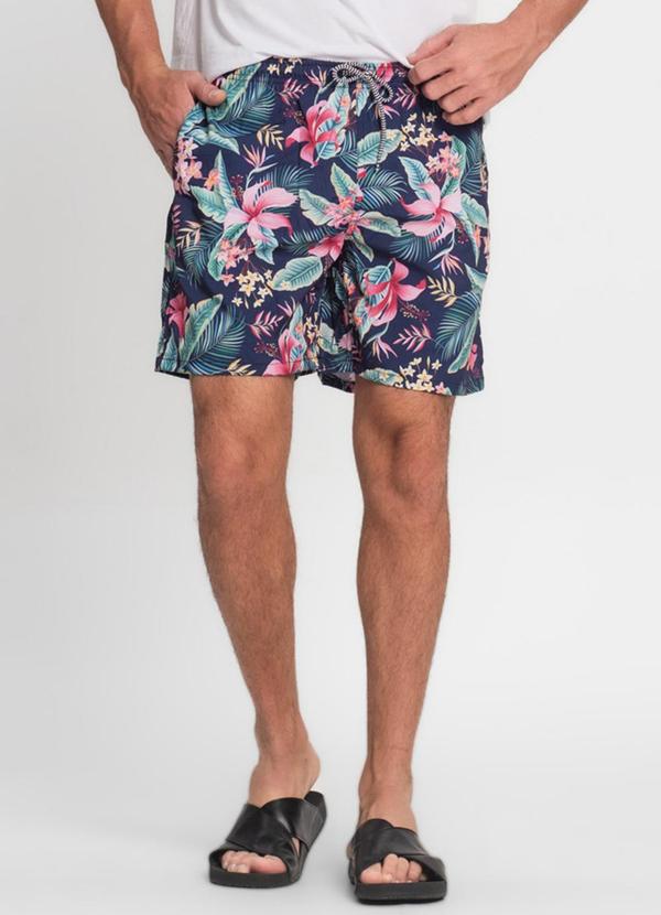 Rovitex - Bermuda Tactel Elastano Masculina Azul