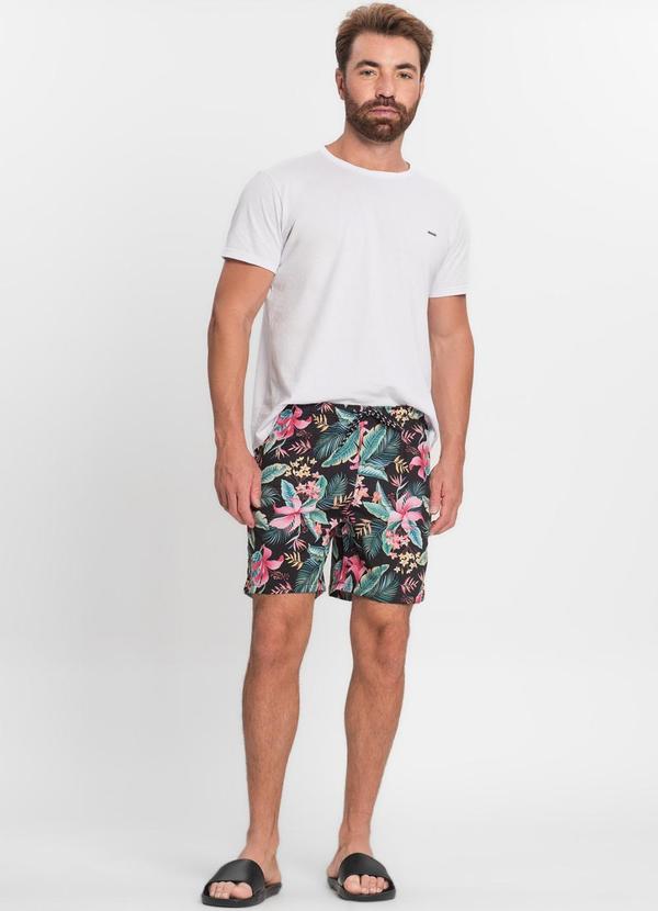 Rovitex - Bermuda Tactel Elastano Masculina Preto 3