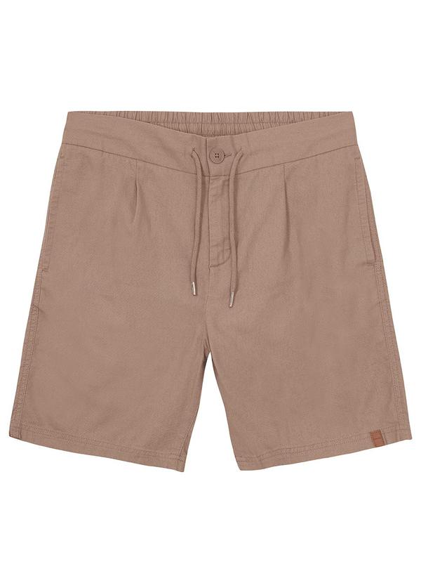 Malwee - Bermuda Taupe Tradicional com Linho 3