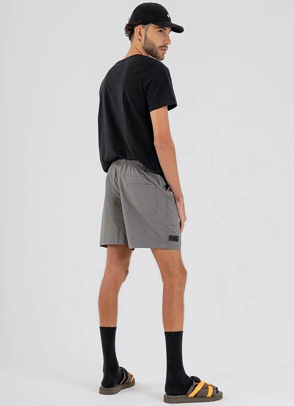 The Philippines - Bermuda Tecido Corta Vento Cinza 4