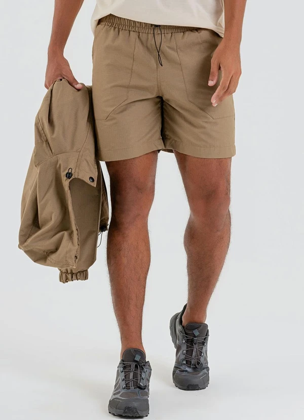 The Philippines - Bermuda Tecido Corta Vento Marrom