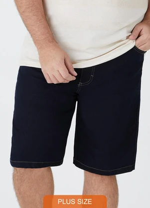 Malwee - Bermuda Tradicional em Jeans Stretch Plus Azul Es - MALWEE