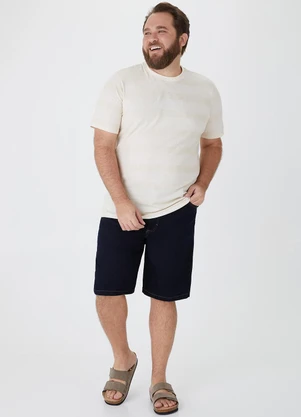 Malwee - Bermuda Tradicional em Jeans Stretch Plus Azul Es - MALWEE